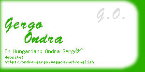 gergo ondra business card